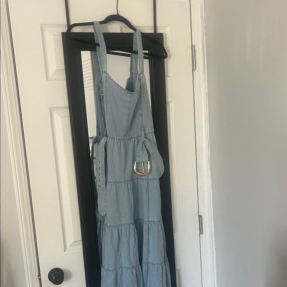 Show Me Your MuMu Light Blue Tiered Dress